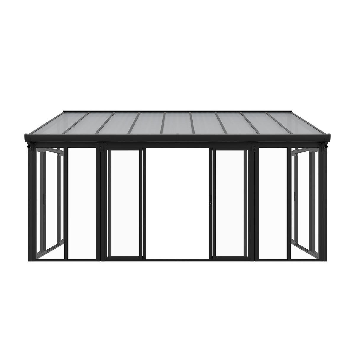 WINTERGARTEN 292 x 548 x 312 cm dunkelgrau - Dunkelgrau, Metall (552/312/290cm) - Juskys