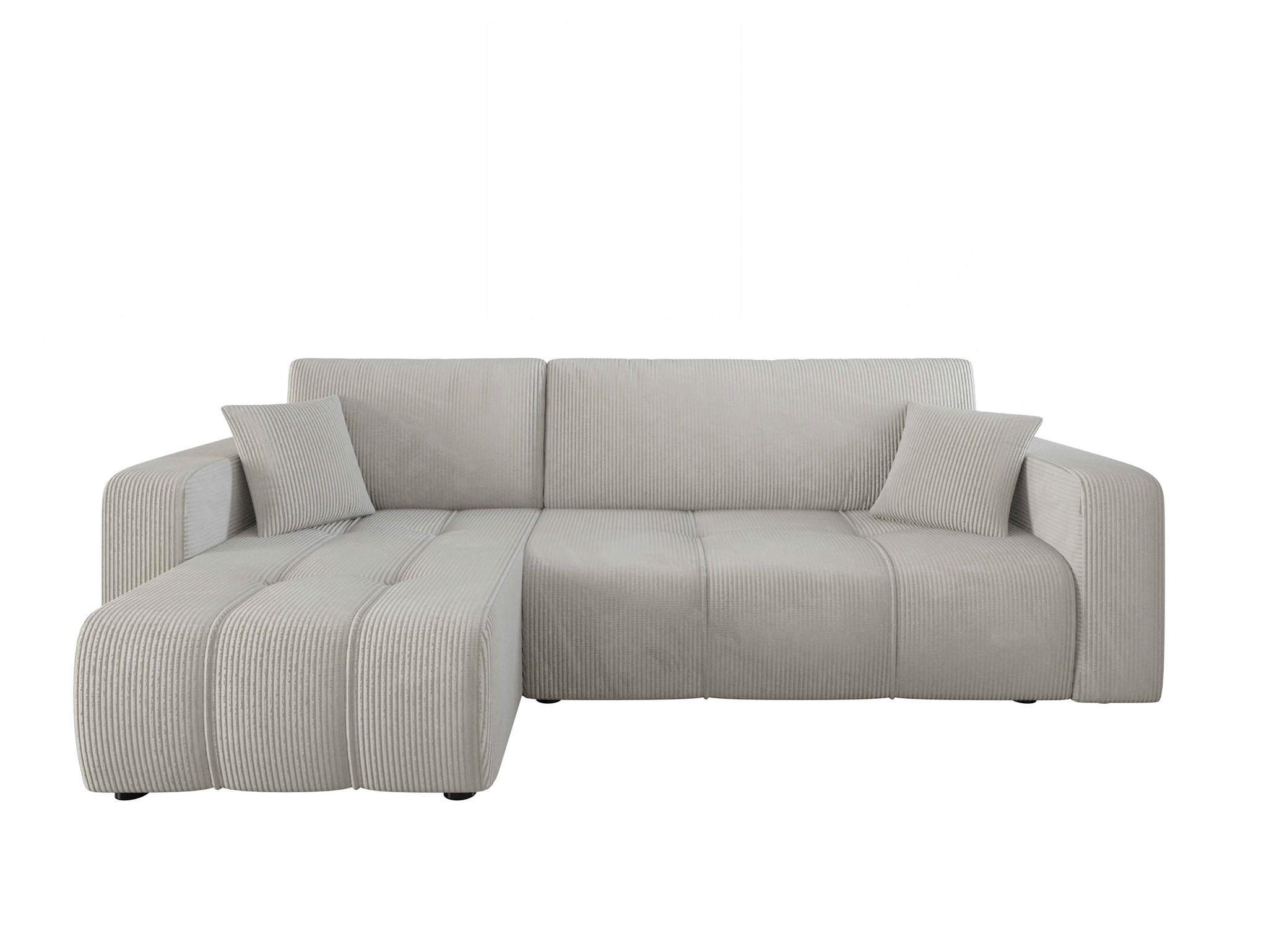 ECKSOFA Dagny Mit Schlaffunktion - Hellgrau, Holzwerkstoff/Textil (248/146cm) - Fun Möbel