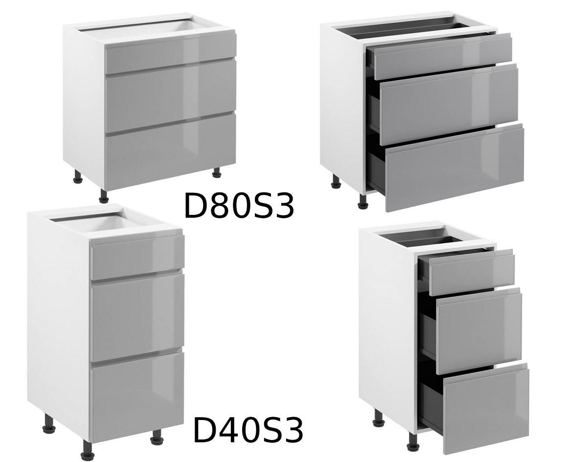 WINKELKÜCHE 420 cm x 240 cm - Aspen KA7-M420 - in Grau/Hochglanz - Grau, Holz (660/212/58cm)