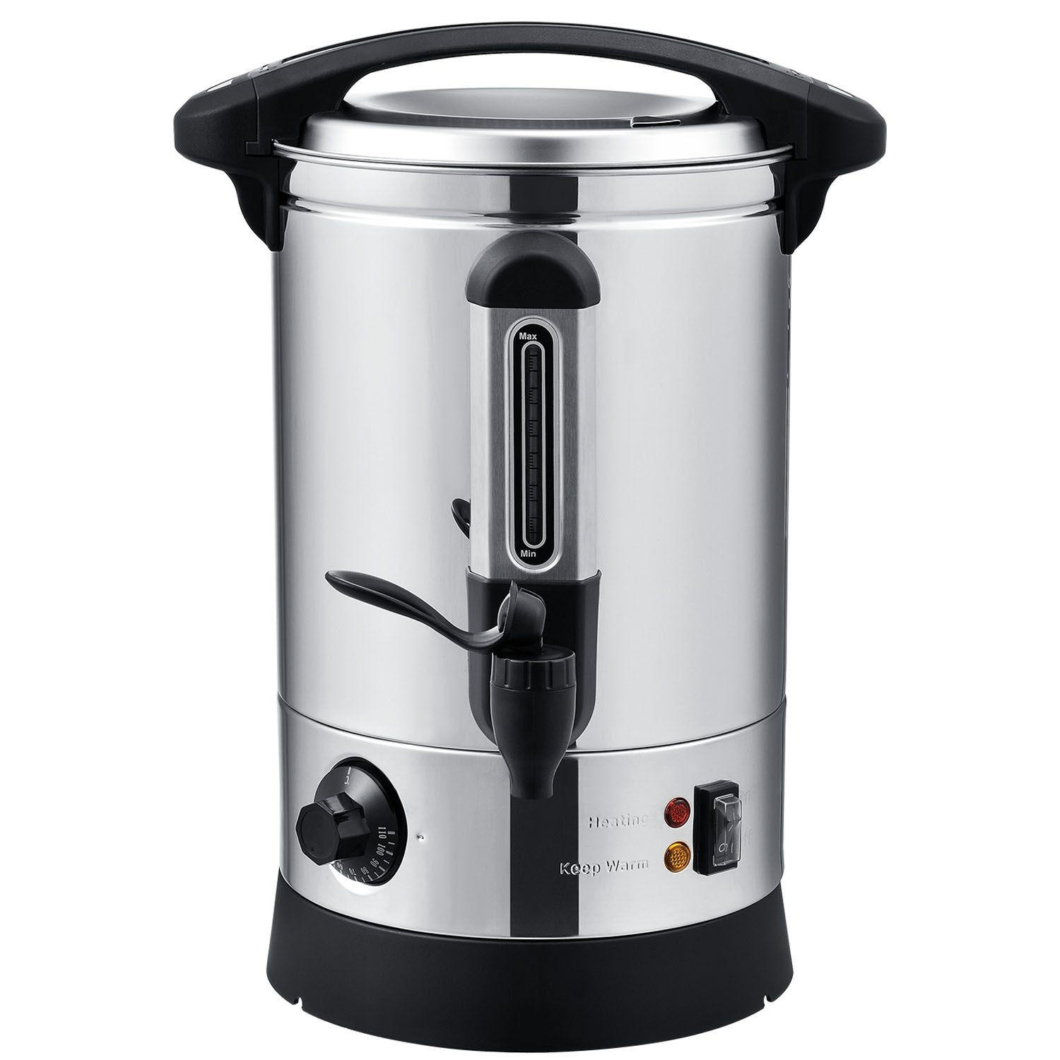 GLÜHWEINKOCHER Teramo 7 L - Silberfarben, Metall (30/42/23cm) - Juskys