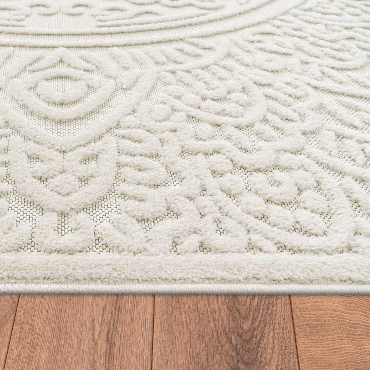 OUTDOORTEPPICH Marokkanisch Creme Ø 200 cm - Creme, Kunststoff (200/200cm) - TT Home