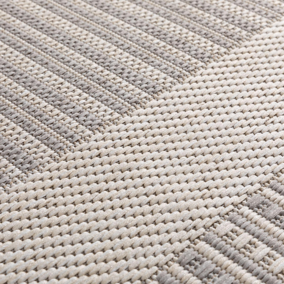 OUTDOORTEPPICH 120/170 cm Bergen Bordüre - Grau, Textil (120/170cm) - Steffensmeier