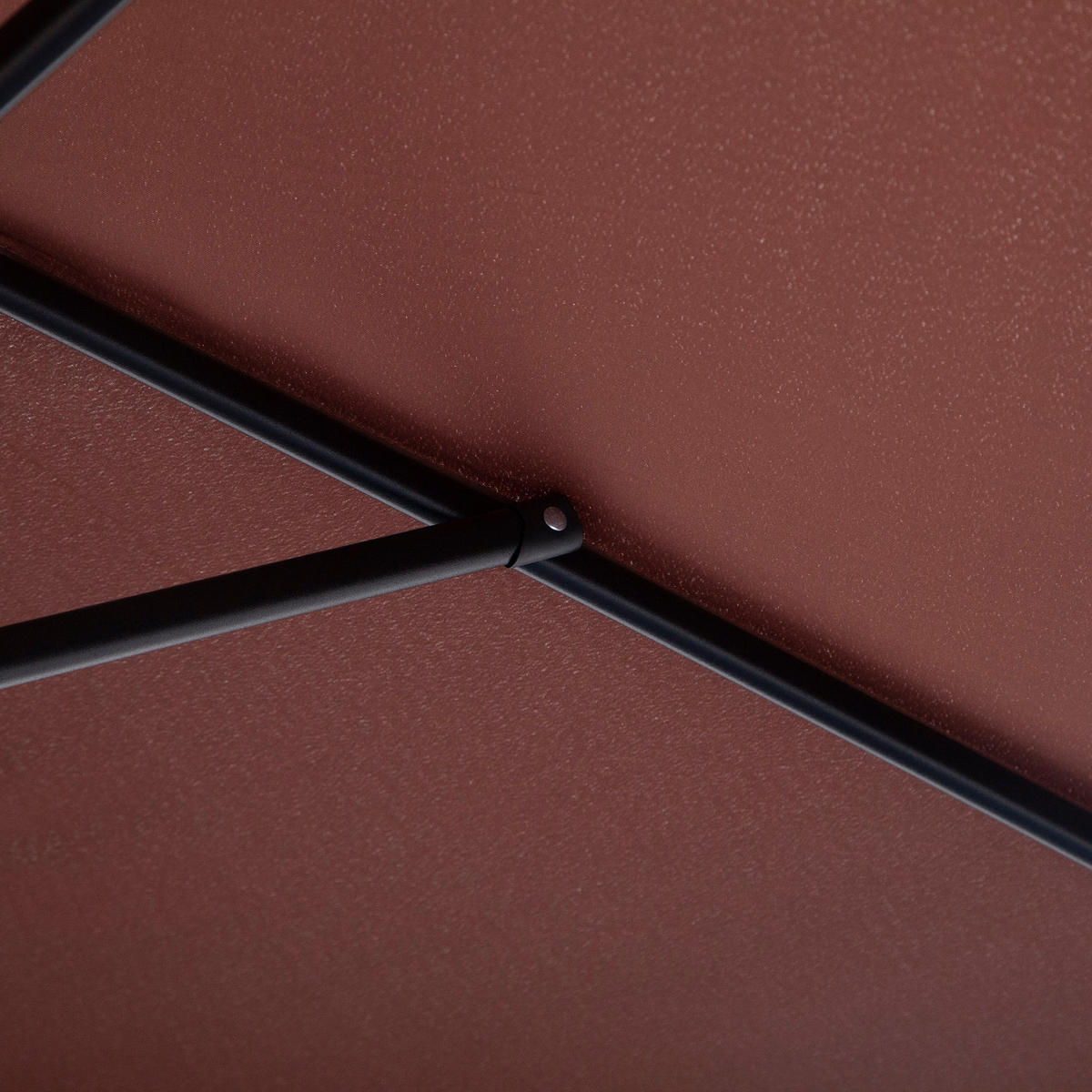 SONNENSCHIRM aus Aluminium Ø2,6x235 cm in Braun mit Handkurbel - Braun, Metall (260/260cm) - Modfu