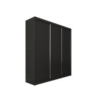 SCHWEBETÜRENSCHRANK SOFIA 180/216/61 cm 3-türig Schwarz - Schwarz, Holzwerkstoff (180/216/61cm) - MASSENO