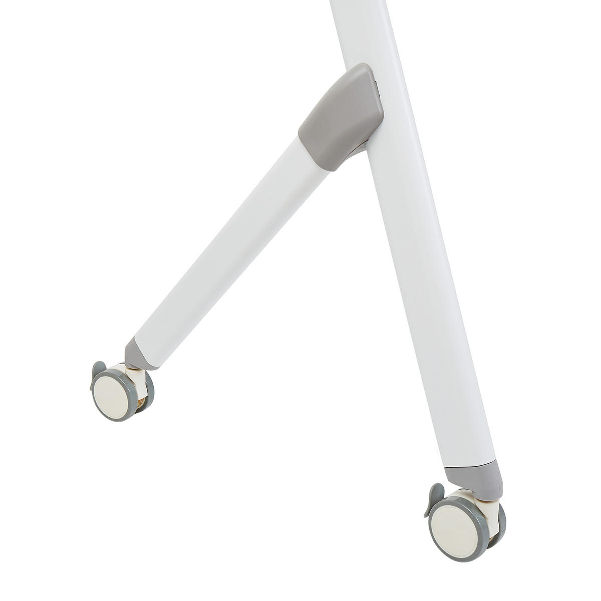 SCHREIBTISCH Zusammenklappbarer Hellbraun 120/60 cm mit Rädern Bendi - Braun/Weiß, Holzwerkstoff (60/120/75cm) - Beliani