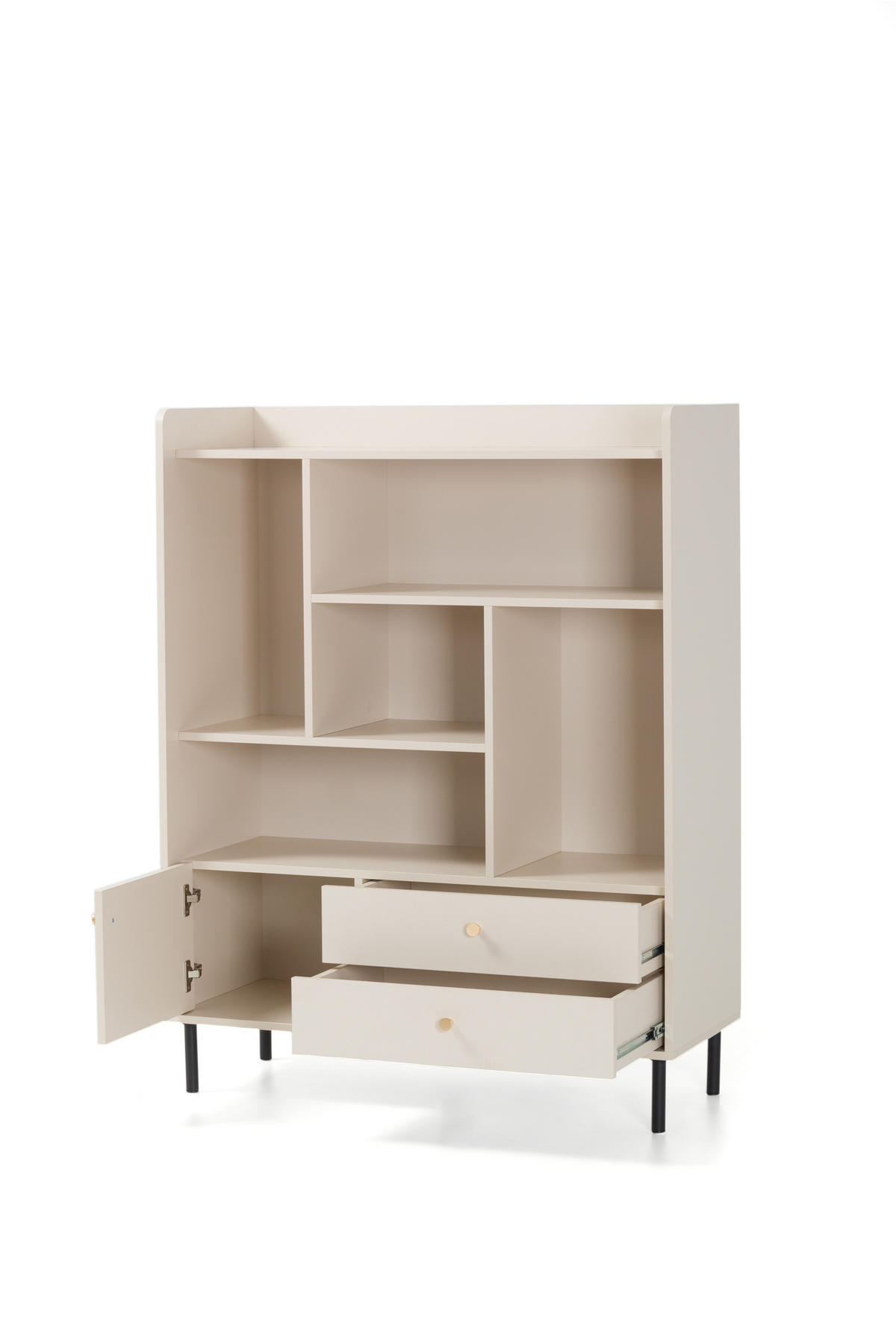 BÜCHERREGAL ASTREA 103,5x42x133 cm, Regal Beige - Beige, Holzwerkstoff (103.5/133/42cm) - MASSENO