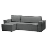 ECKSOFA Agi Zinkfarben 60 cm - Zinkfarben, Textil (244/60cm)