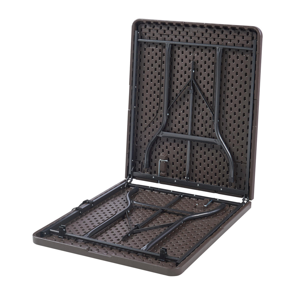 KLAPPTISCH Lillestrøm - Dunkelbraun, Kunststoff/Metall (75/180/72cm) - [en.casa]