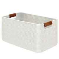 WÄSCHEKORB 55 x 38 x 30 cm Weiß - Weiß, Naturmaterialien (38/30/55cm)