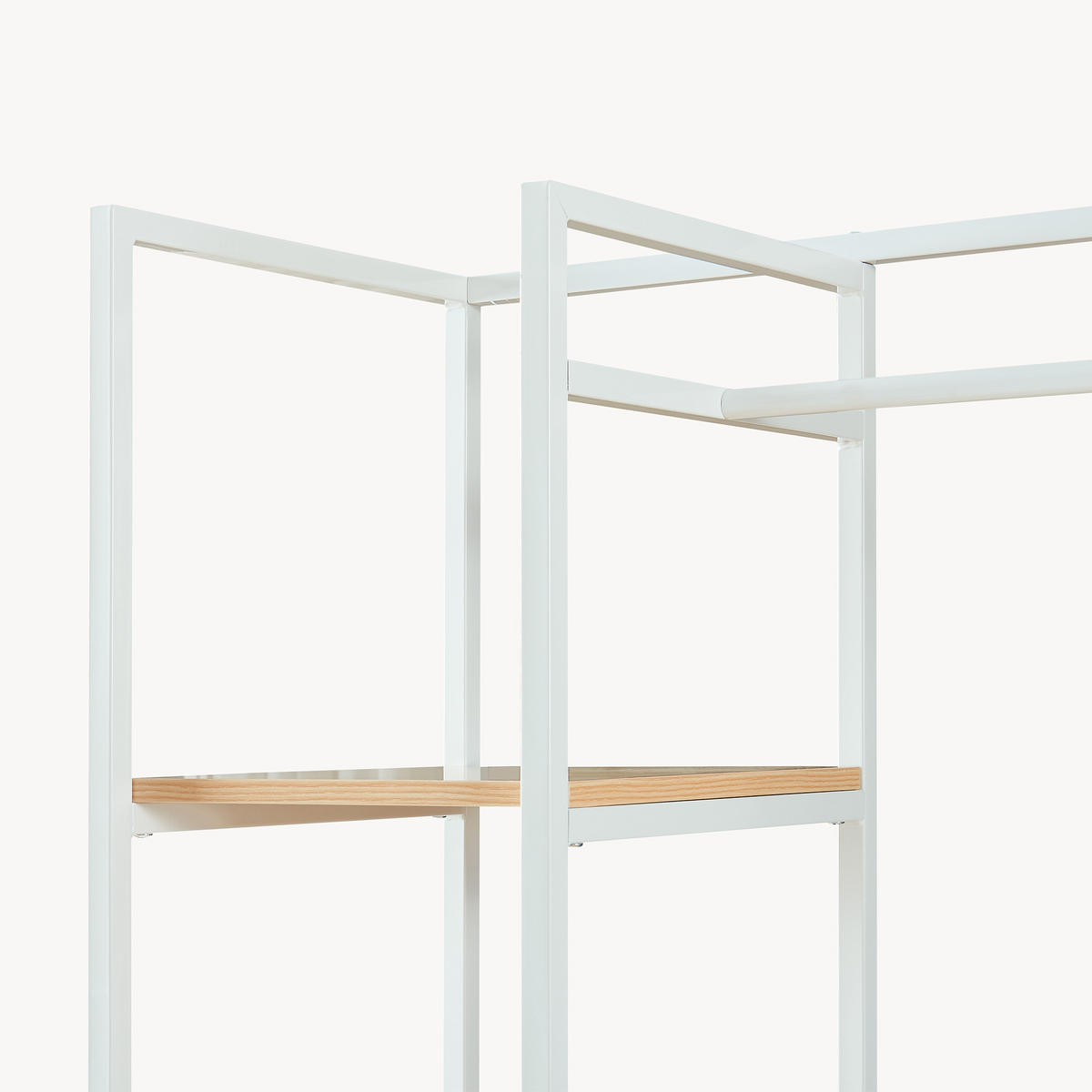 GARDEROBENSTÄNDER Horgau - Eichefarben/Weiß, Holzwerkstoff/Metall (120/180/40cm) - [en.casa]