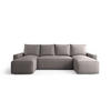 WOHNLANDSCHAFT mit Schlaffunktion SAVIO U Curio 83 - Grau, Textil (300/75/140cm) - Bedante