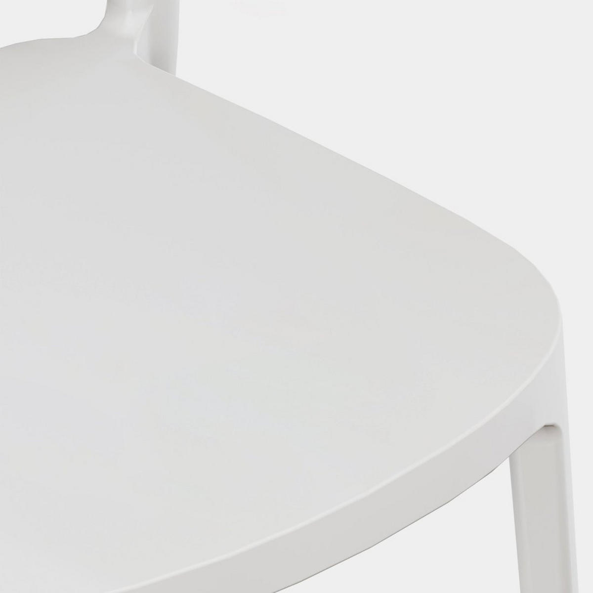 STUHL FÜR DRAUSSEN Kira Weiß 43 cm x 80 cm - Weiß, Kunststoff (43/80/53cm) - Klast Home