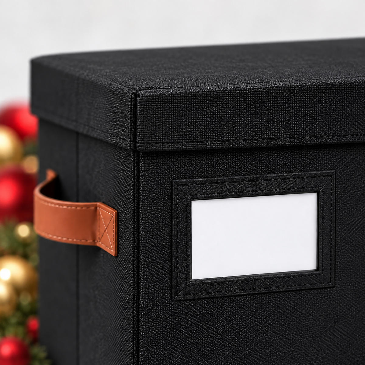 AUFBEWAHRUNGSBOX Schwarz für Weihnachtskugeln 96 Fächer - Schwarz, Wellpappe/Kunststoff (66.5/26/33cm) - Relaxdays