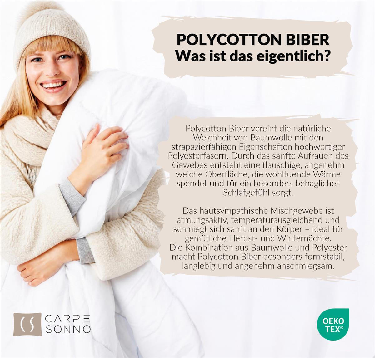 BIBER-BETTWÄSCHE 135x200 - Kuschelig warmer Flanell Winter Bettbezug - Streifen Muster - Grün, Textil (135/200cm) - Carpe Sonno