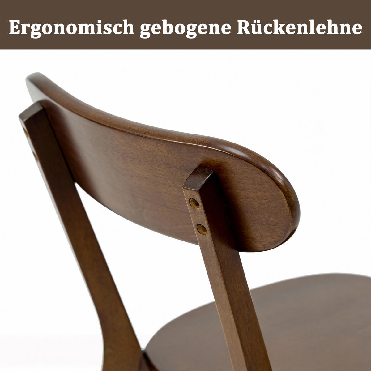 STUHL-SET 2 Stück Massivholz, DE-42428, Walnuss - Walnussfarben, Holz (40/78/49.5cm) - ComfortXL