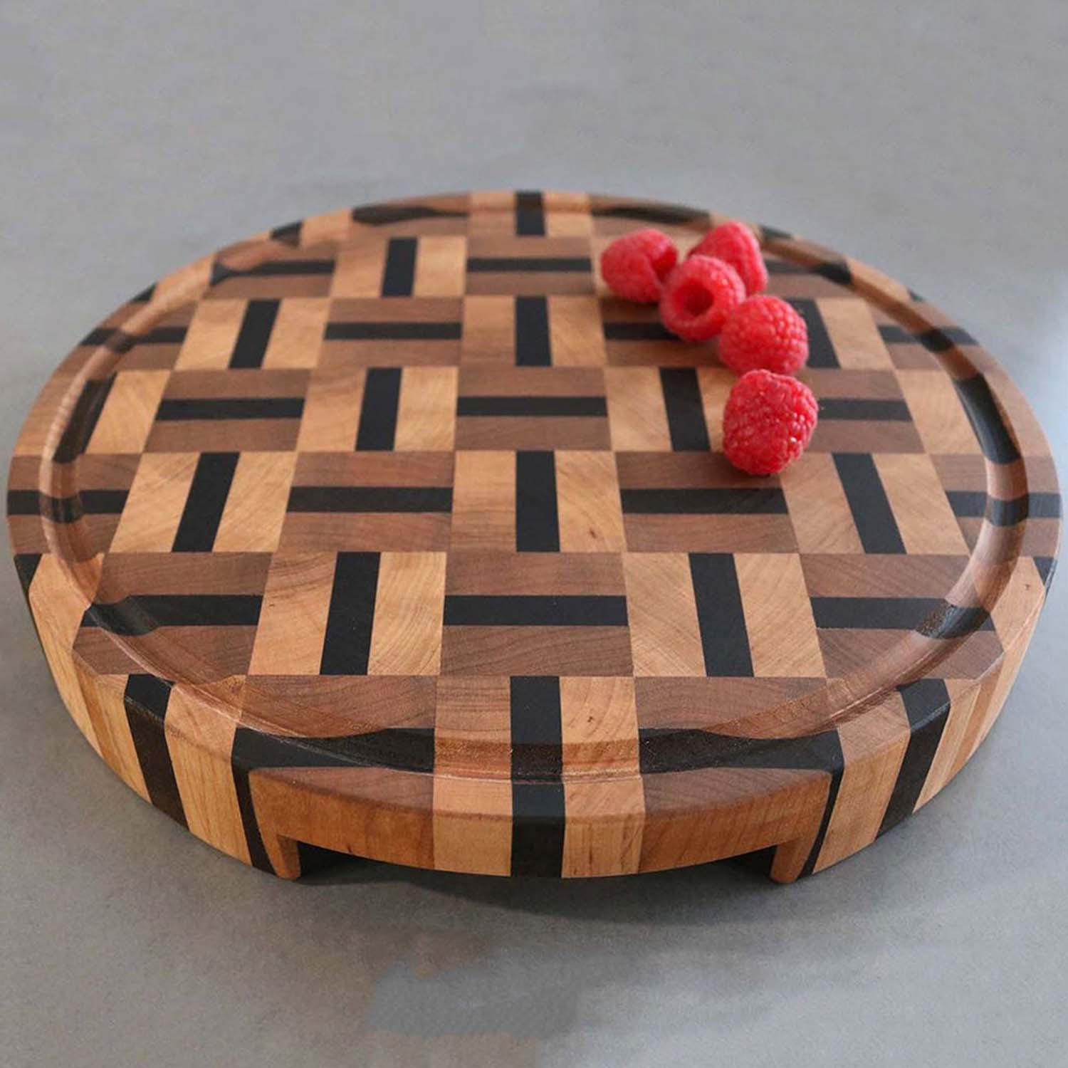 SCHNEIDEBRETT / Servierbrett - Massivholz, Birke - Ø 28cm - Naturfarben, Holz (28/28cm) - holz4home