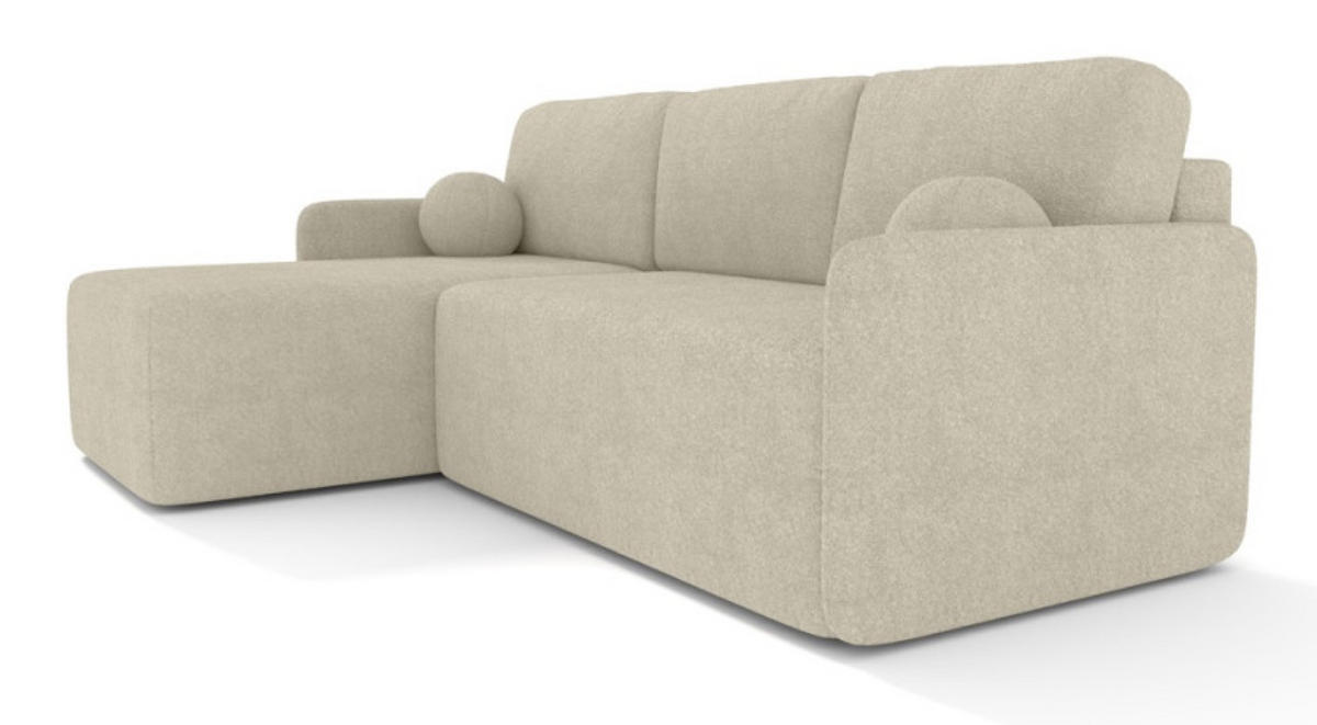 ECKSOFA Beige BLUMEN Boucle Universal - Beige, Textil (212/142cm) - Sepro Meble