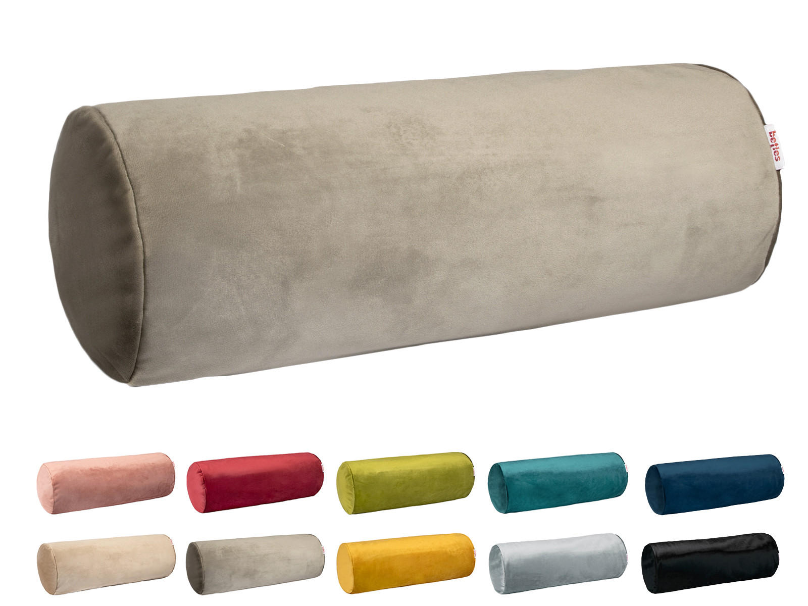 XL-NACKENROLLENHÜLLE Samt&Sonders taupe 25/70 cm - Taupe, Textil (25/70cm) - beties Heimtextil