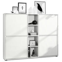 HIGHBOARD Cuba Türen in Weiß matt - Weiß, Holzwerkstoff (130.5/105.5/35.5cm) - Vladon