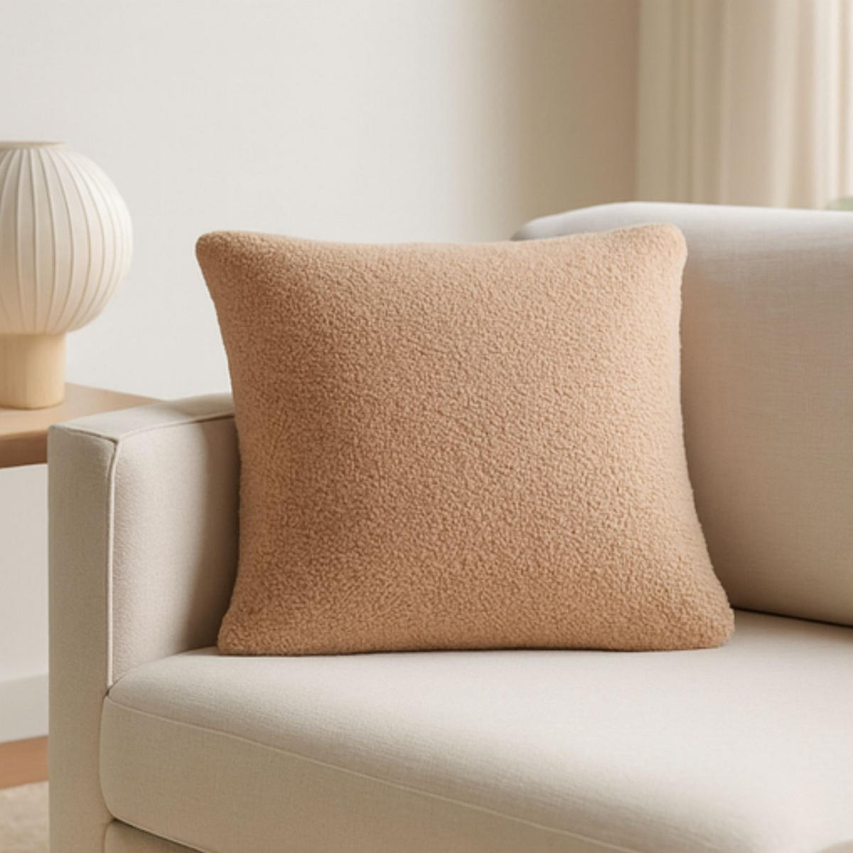TEDDYKISSEN Beige 40x40cm - Beige, Textil (40/40cm) - nordic coast company