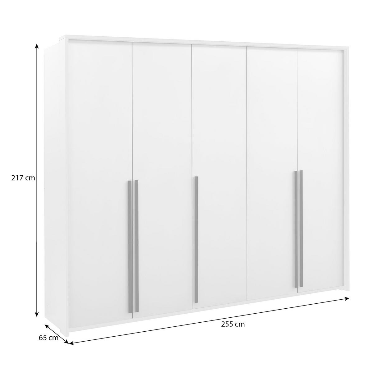 DREHTÜRENSCHRANK Giana mit 5 Türen, 255 cm, Eukalyptusfarbe - Eukalyptusholzfarben, Holzwerkstoff (255/217/65cm) - Beautysofa