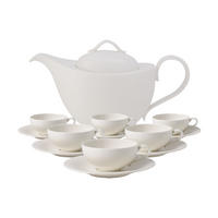 TEE-SET New Cottage Basic weiß 13er Set - Weiß, Keramik (0.001L) - Villeroy & Boch