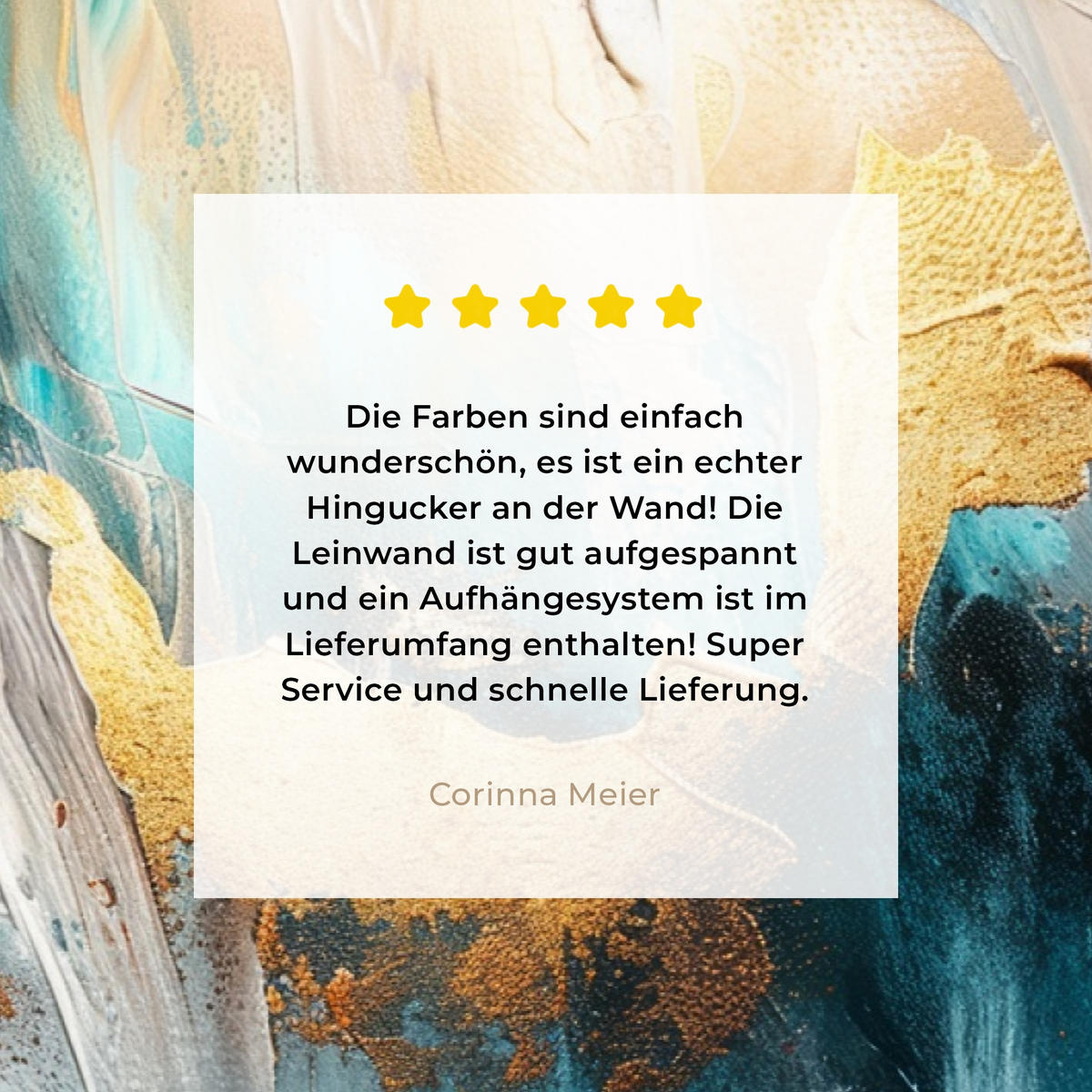 LEINWANDBILD Abstrakt - Kunst - Gold - Blau Wohnzimmer 120x80 cm - Petrol, Textil (120/80cm) - MuchoWow