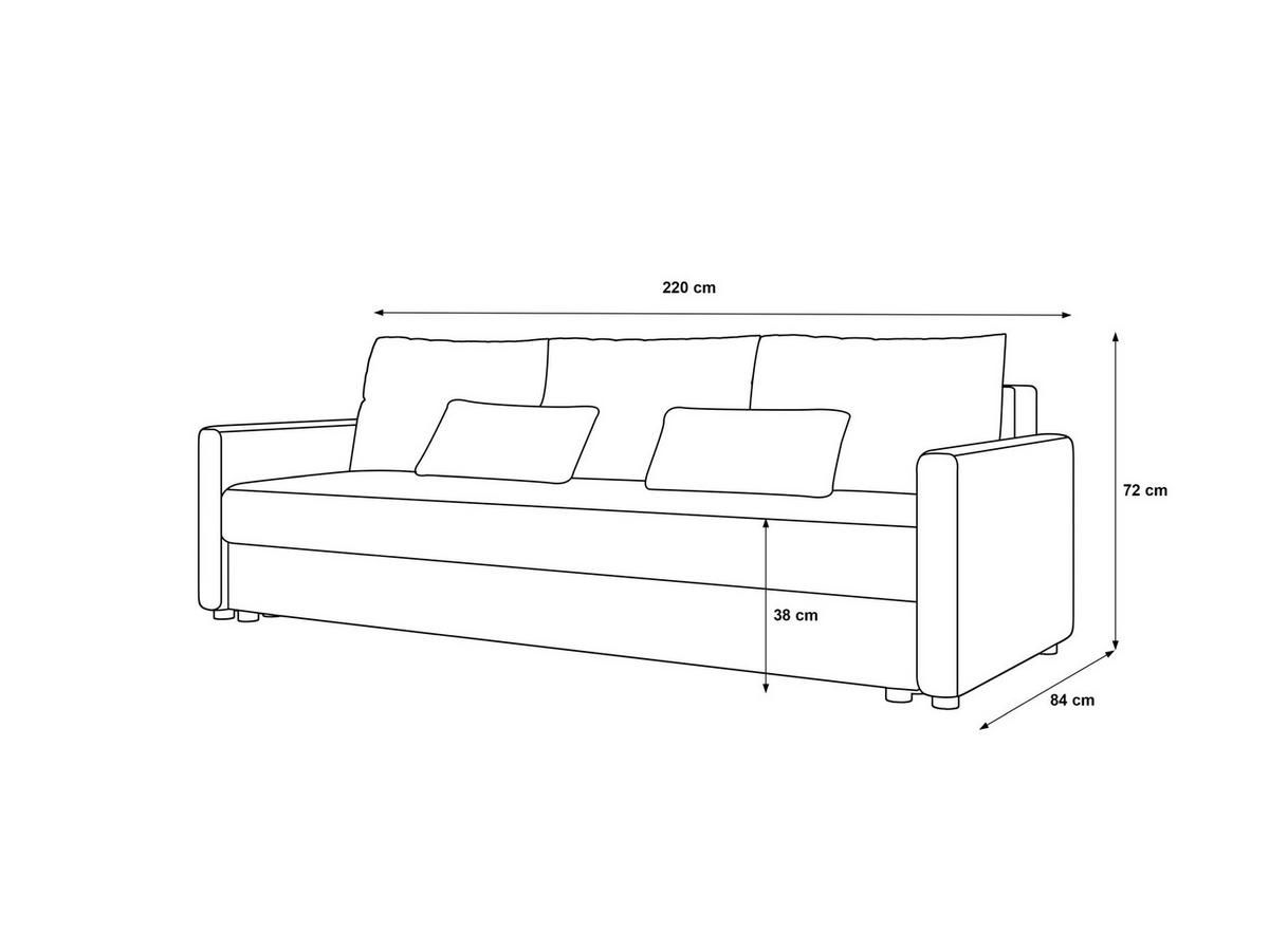 SOFA MOS mit Schlaffunktion COSMIC 16 mit Stauraum - Hellgrün, Textil (84/72/220cm) - Bedante