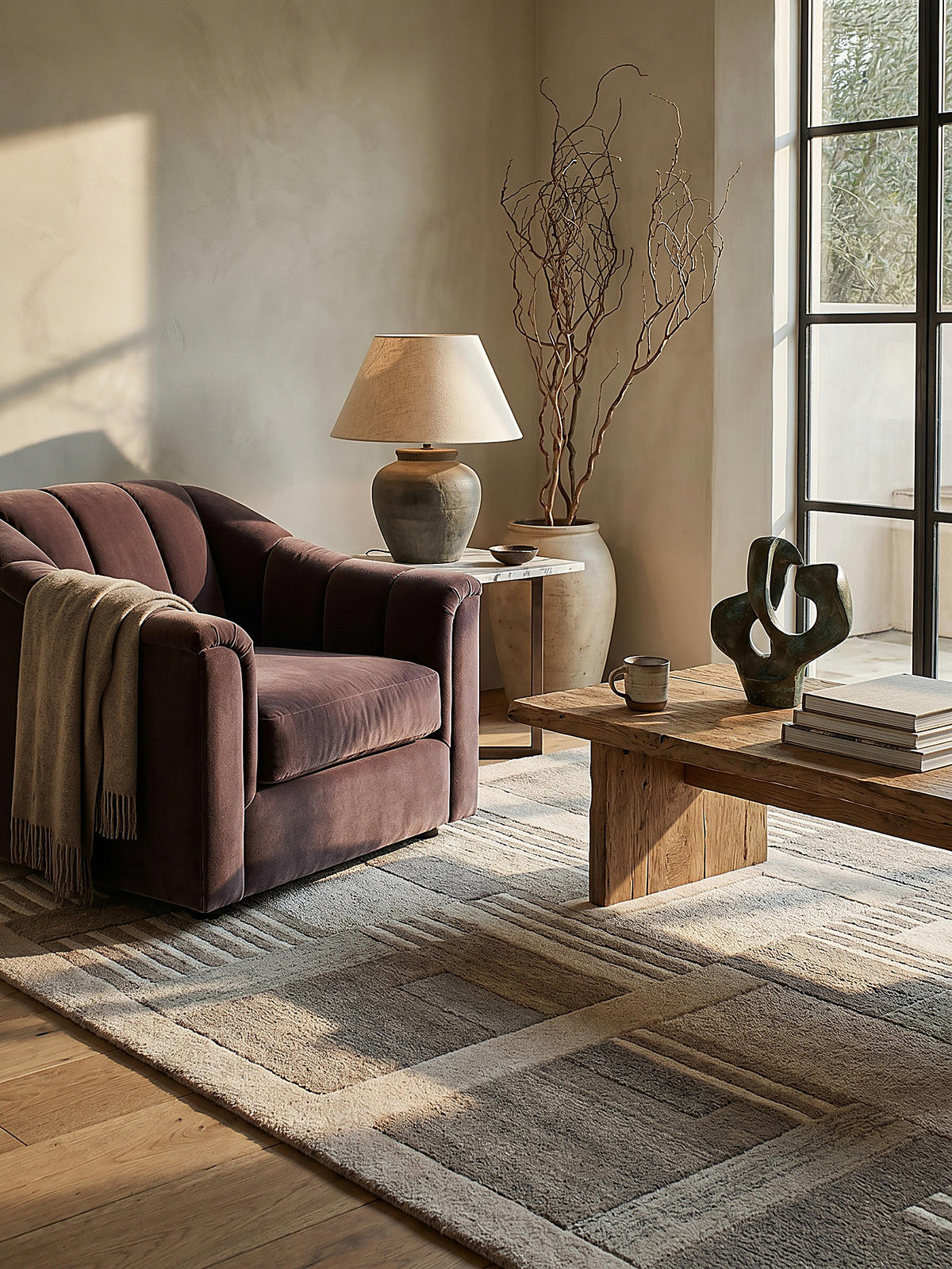 WOLLTEPPICH EDALE, geometrisch, Natur, 200 x 300 cm - Beige, Textil (200/300cm) - KADIMA DESIGN