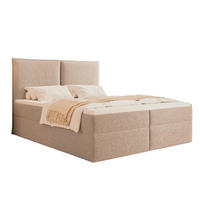 BOXBETT Beige mit topper 120x200 PILLOW - Beige, Holzwerkstoff (120/200cm) - Compleo24