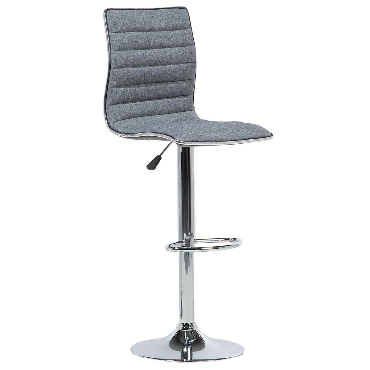 BARHOCKER 2er-Set Polsterbezug Grau Lucerne - Grau, Textil/Metall (40/116/39cm) - Beliani
