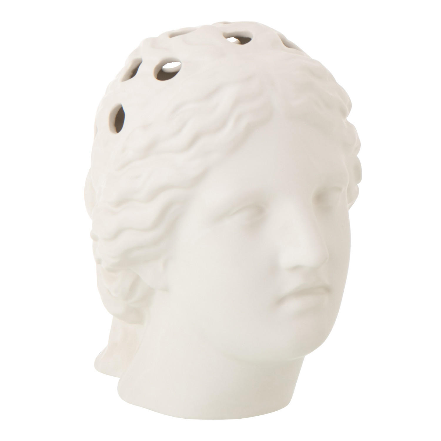 VASE FRAUENKOPF Weiß - Weiß, Keramik (26cm) - J-Line