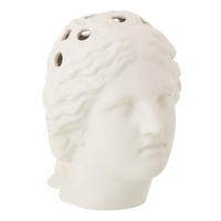 VASE FRAUENKOPF Weiß - Weiß, Keramik (26cm) - J-Line