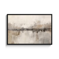 POSTER MIT RAHMENGERAHMTES BILD Moderne Kunst - Abstrakt - Beige 120x80 cm - Beige, Papier (120/80cm) - MuchoWow