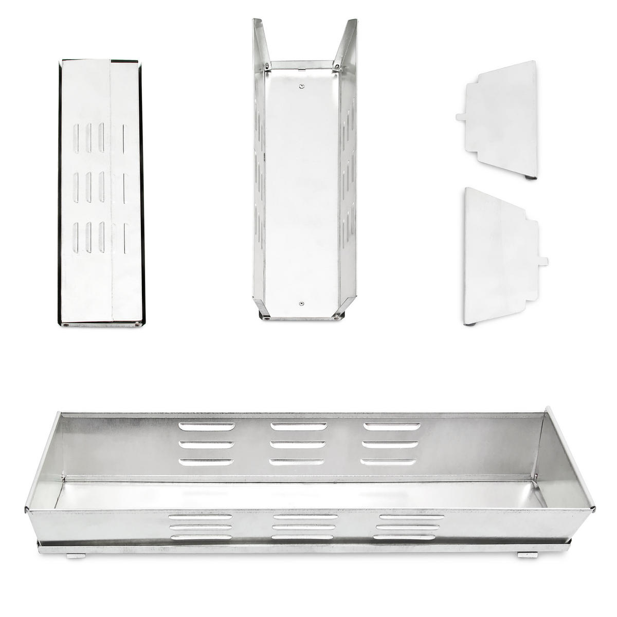 KLAPPGRILL - Silberfarben, Metall (30/30.5/45.5cm) - Relaxdays