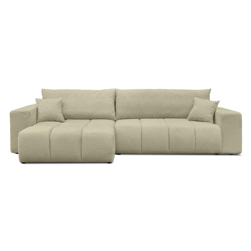 ECKSOFA OFI mit Schlaffunktion und Bettkasten Grün - Grün, Holzwerkstoff/Kunststoff (278/145cm) - Idohome