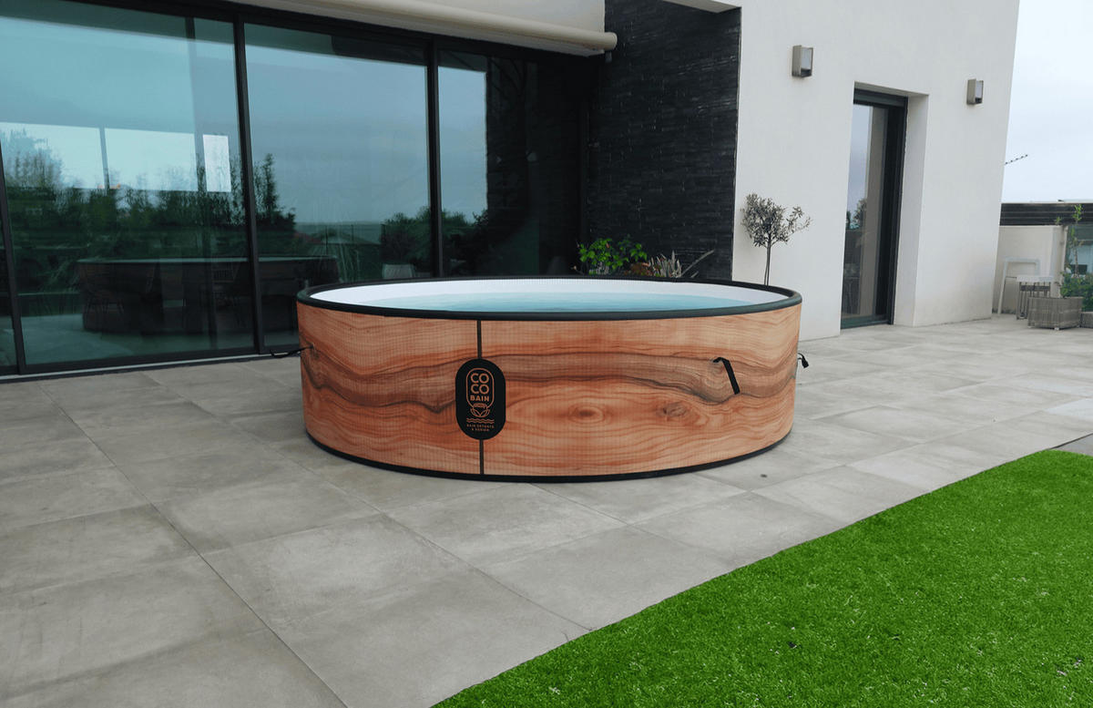 POOL Aruba aufblasbar Durchmesser 250 cm - 2700 Liter - Motor 2240 W - Für bis zu 6 Personen - Braun, Kunststoff (250/70/70cm) - COCO SPA