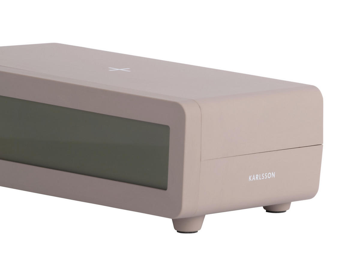 WECKER Berlin LCD with Charger - Grau - 8/4,5 cm - Grau, Kunststoff (8/4/8cm) - Karlsson