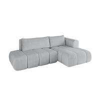 ECKSOFA Ottomane Rechts CLOUD-L 289x180x40 Grau Cord - Grau, Holzwerkstoff/Kunststoff (289/180cm) - ALTDECOR