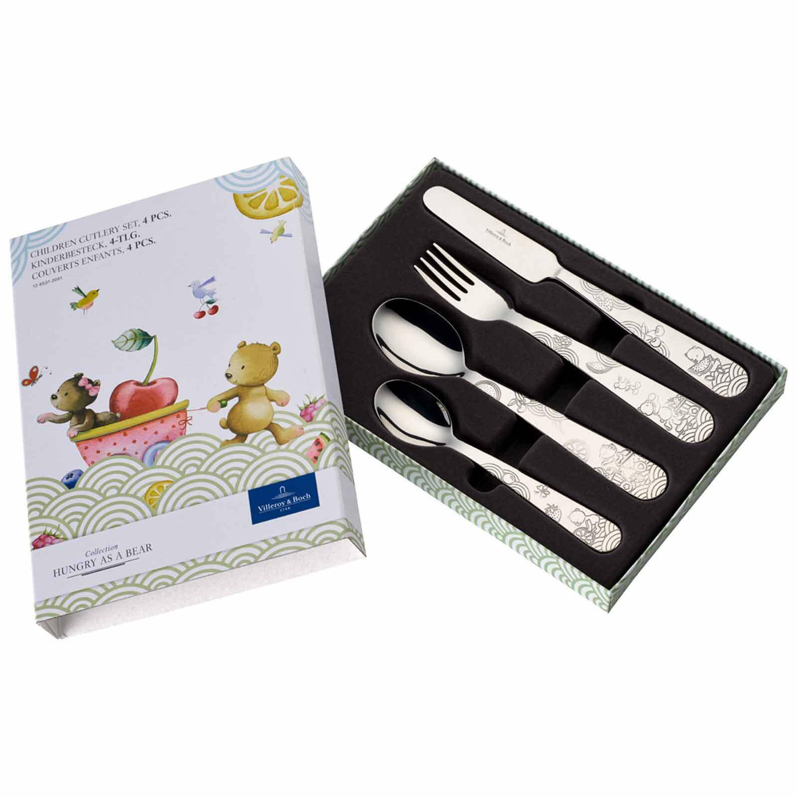 KINDERBESTECK Hungry as a Bear silber 4er Set - Silberfarben, Metall - Villeroy & Boch