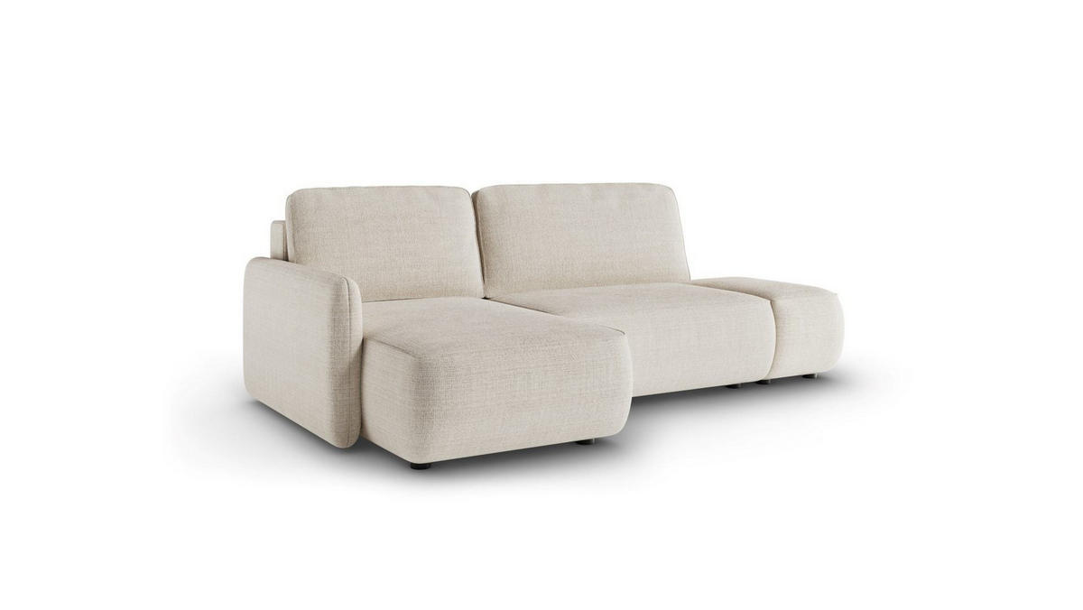 ECKSOFA mit Schlaffunktion Cremig - Beige, Textil (229/148cm) - Furnisell