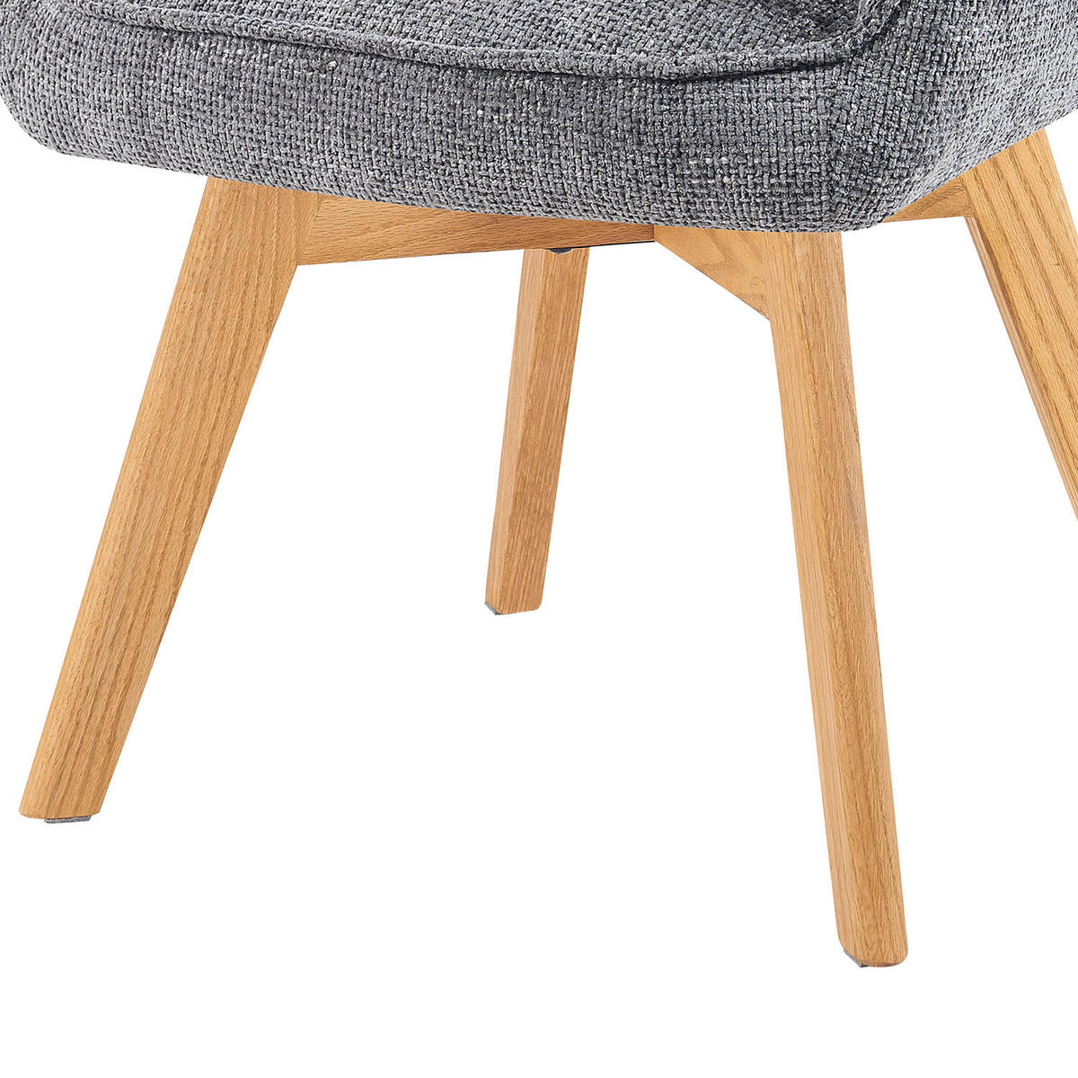 DREHSTUHL Mika-Ella - Honigeiche/Grau, Eichenholz/Holz (59/84/66cm) - DUBI Möbel