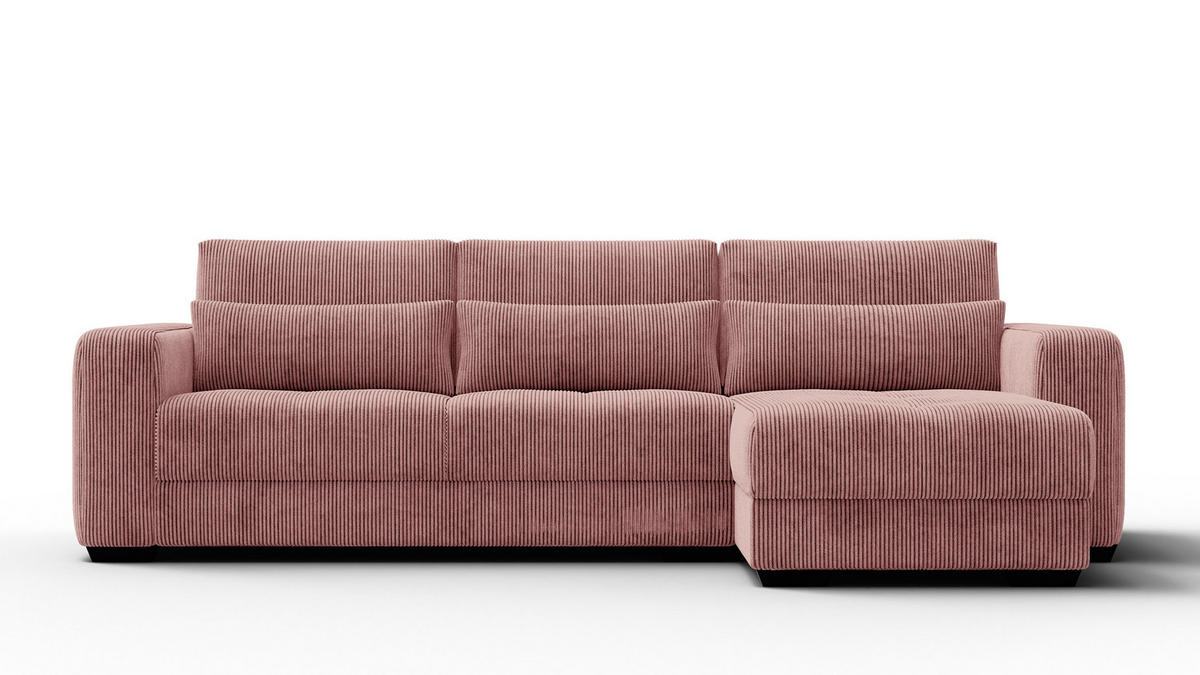 ECKSOFA OLI 4-Sitzer rechts, altrosa - Altrosa, Holz/Textil (295/172cm) - Courtois Laville