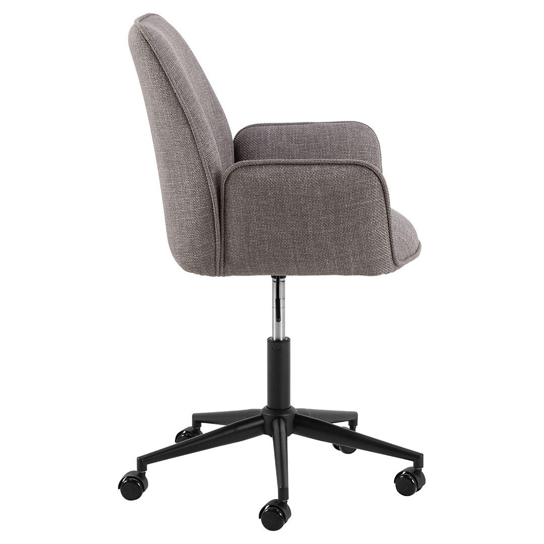 BÜROSTUHL, Glenda, Hellgraubraun, Stoff, 60 x 62 x 99 cm - Grau, Textil/Metall (60/99/62cm) - ebuy24