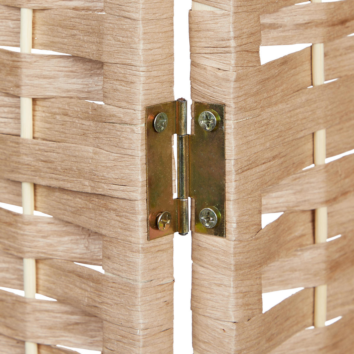 PARAVENT - Hellbraun, Holz/Papier (120/170/2cm) - Relaxdays