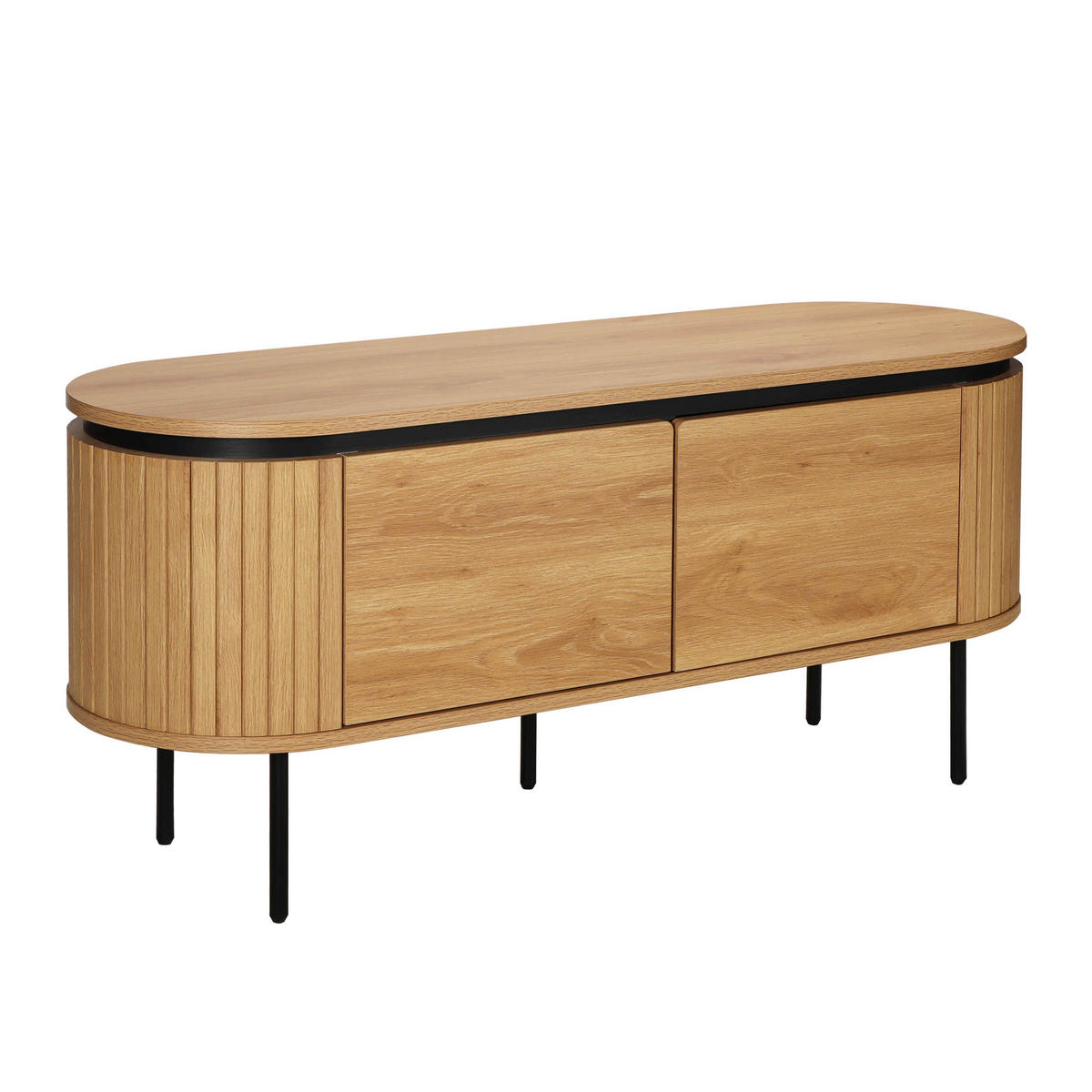 TV-SCHRANK, helles Holzeffekt - Beige, Holz (40/55/120cm) - Oviala