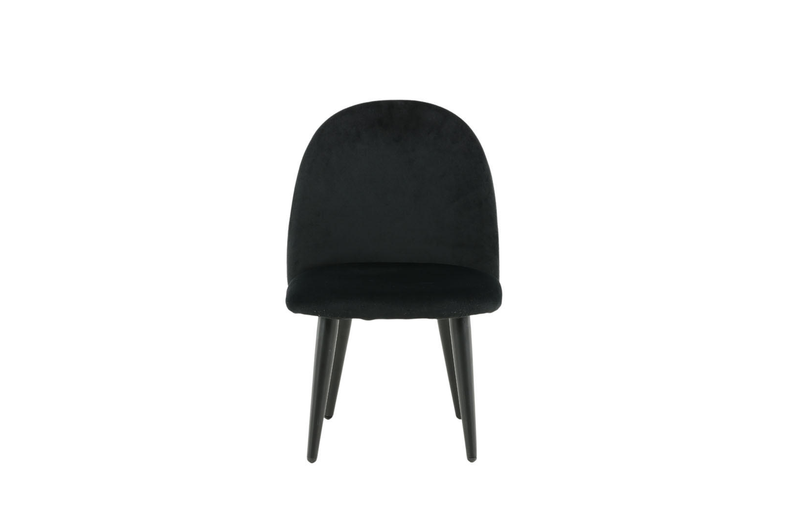 STUHL 2er-Set velours schwarz - Schwarz, Holzwerkstoff (40/61/42cm) - ebuy24