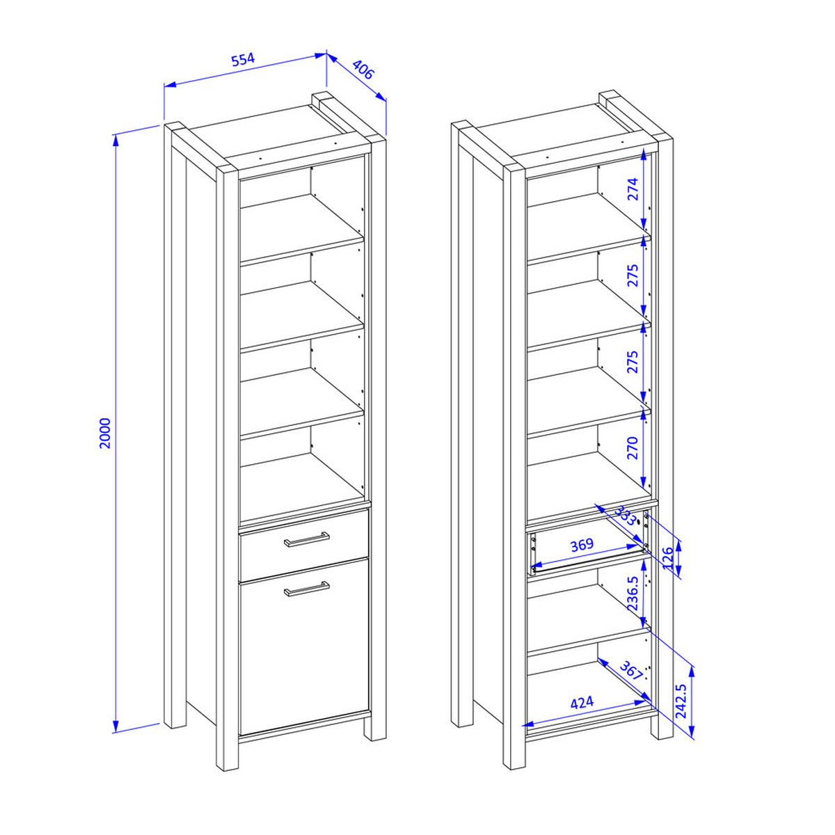 WOHNZIMMER-SET 6-TLG. Accra-83 - Braun, Holzwerkstoff (200/250/41cm) - Lomado