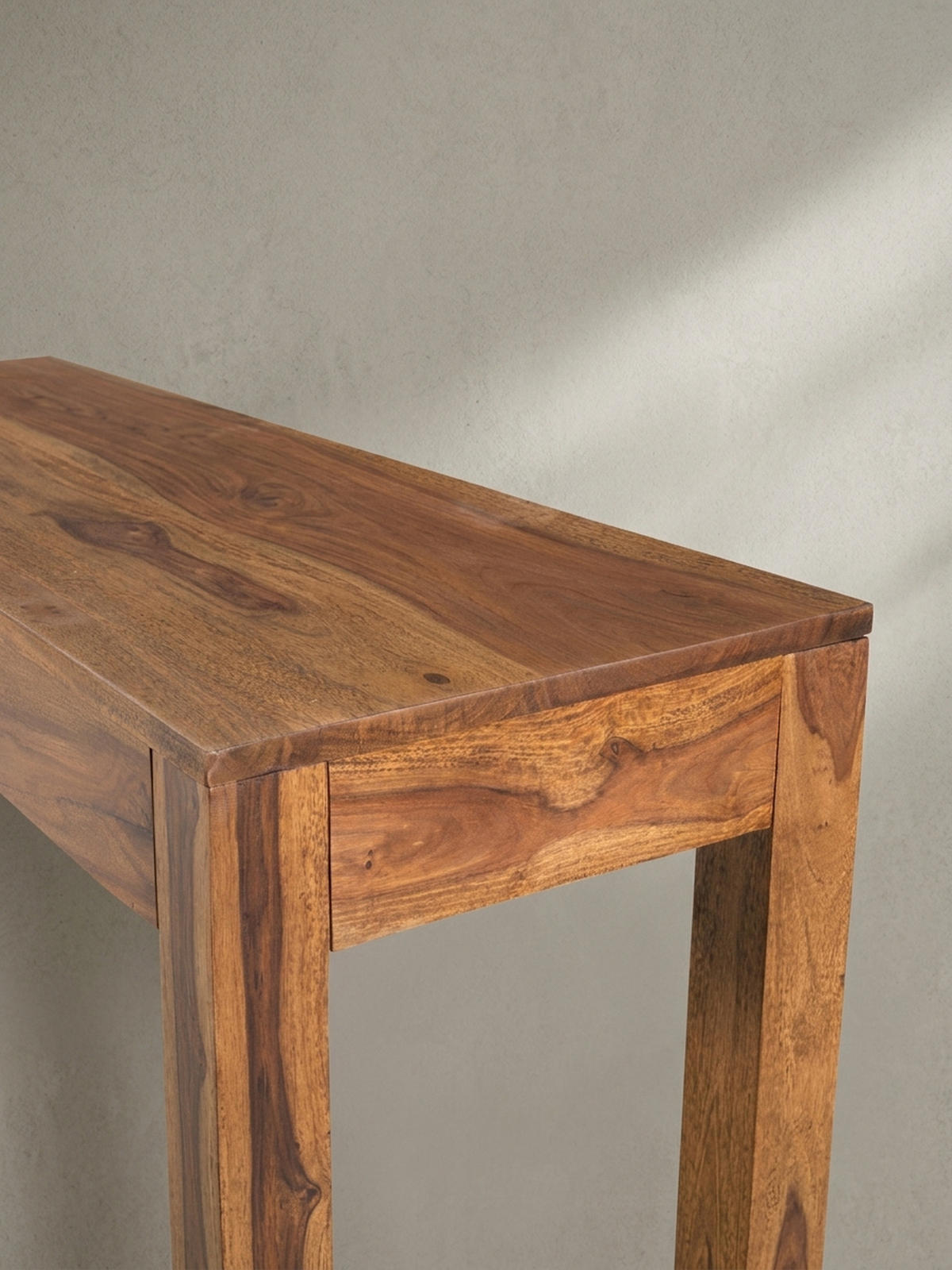 SCHREIBTISCH – Massivholz, 118x40x76 cm, dunkelbraun, kompakt, handgefertigt - Dunkelbraun/Braun, Holz/Metall (40/118/76cm) - KADIMA DESIGN