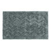 BADEMATTE 50/80 cm Chevron, Hochflor - Grau, Textil (50/80cm) - Homescapes